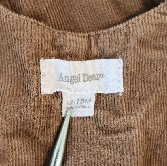 Light Brown Corduroy Overalls Sz 12-18M - Picture 2 of 2